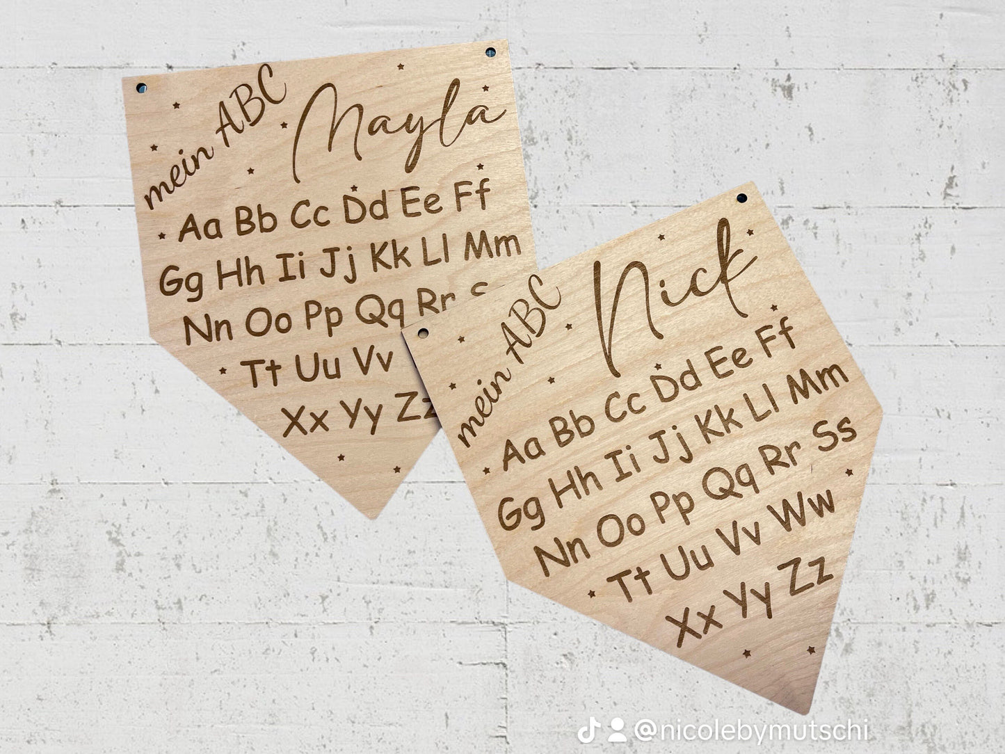 ABC Wimpel, Deko für das Kinderzimmer