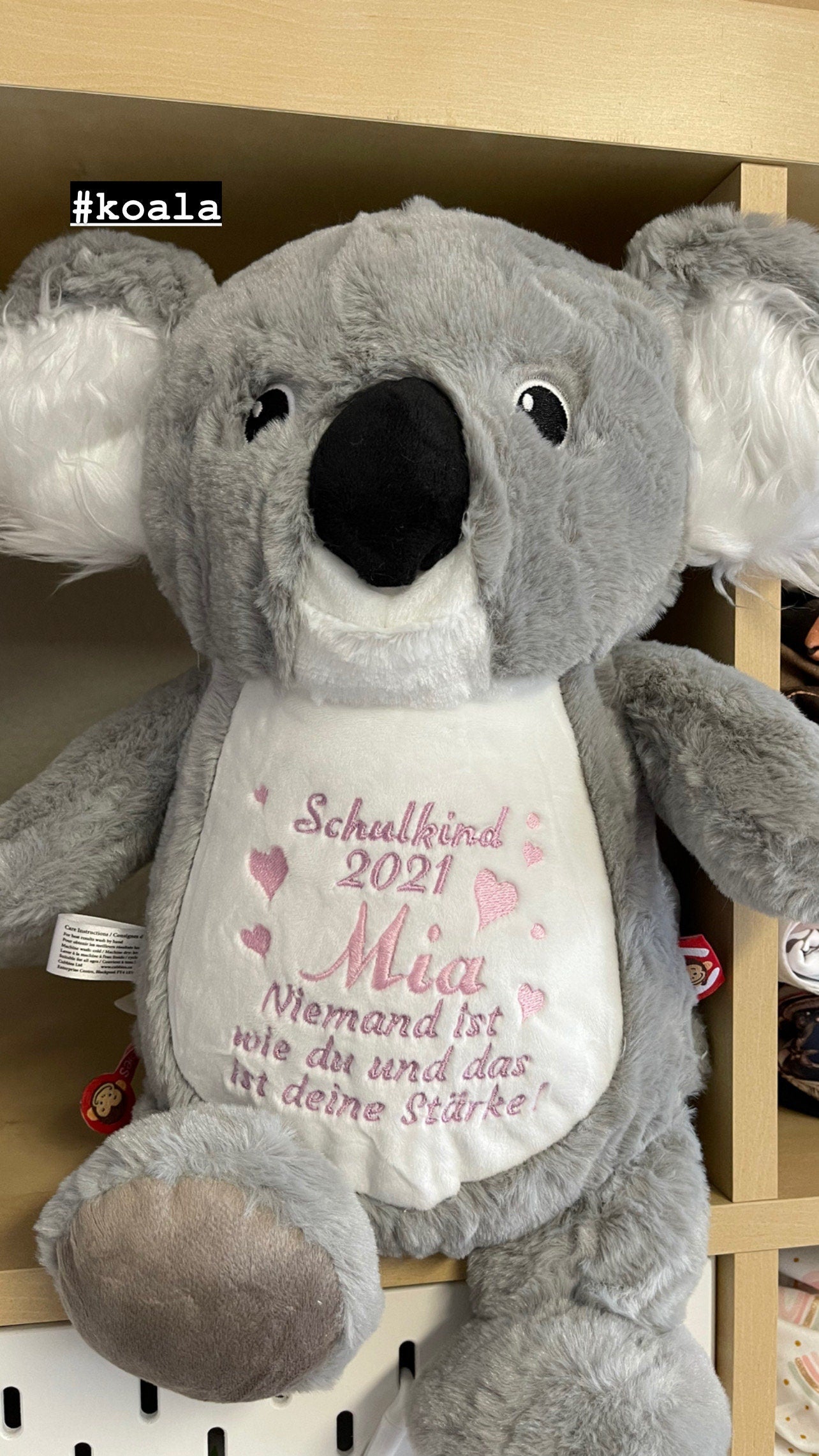 Koala, Cubbie Kuscheltier personalisiert bestickt, Plüschtier, Stofftier